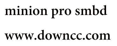 minion pro smbd-半粗体