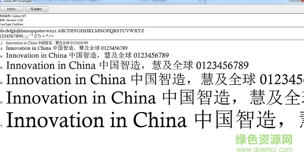 calistomt-italic字體  0