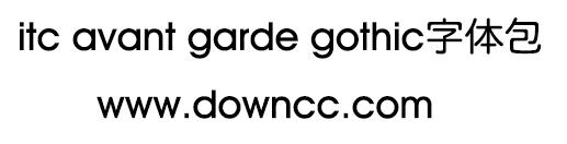 itc avant garde gothic book
