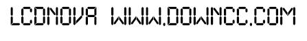 lcdnova數(shù)字時鐘字體