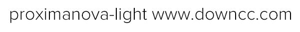 proxima nova light字體