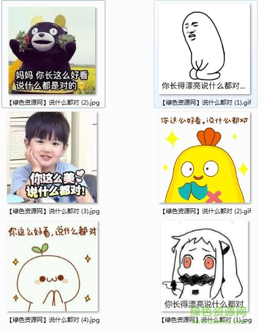 你美說什么都對表情包