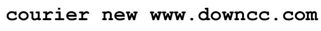 courier new字体