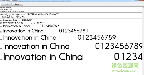nanamilight字體  0
