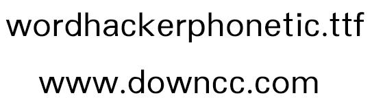 wordhackerphonetic.ttf字體文件