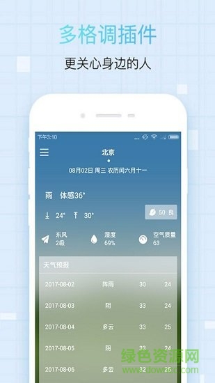 桔子天氣 v2.0 安卓版 2