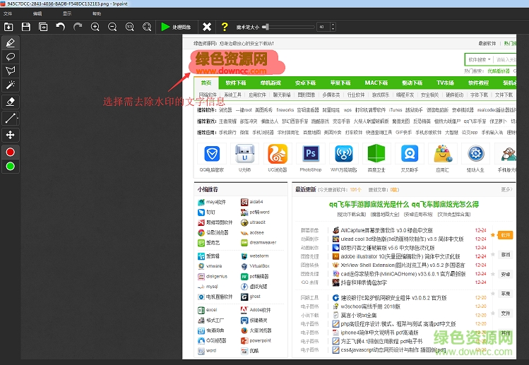 Inpaint去水印 Inpaint去水印綠色版