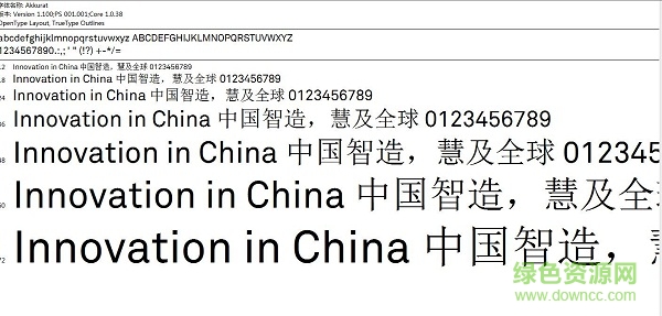 akkurat light字體  0