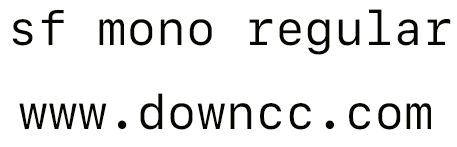 sf mono regular字體