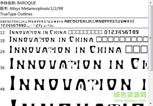 巴洛克風(fēng)格字體  0