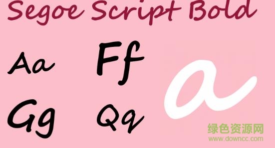 segoe script 字體
