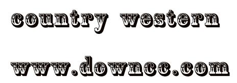 country western字體