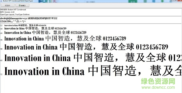 bodoni mt condensed 普通  0