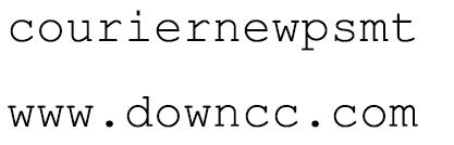 couriernewpsmt字體