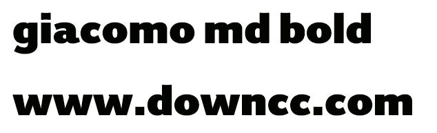 giacomo md bold字體