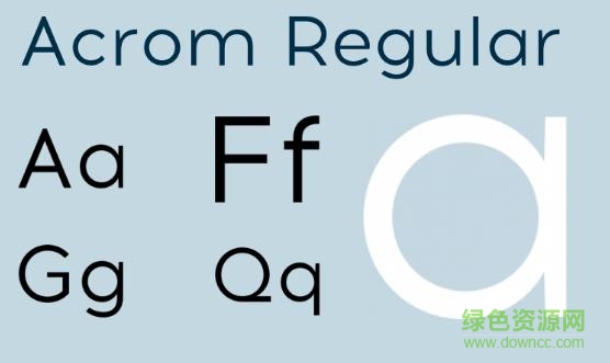 acrom regular字體  0