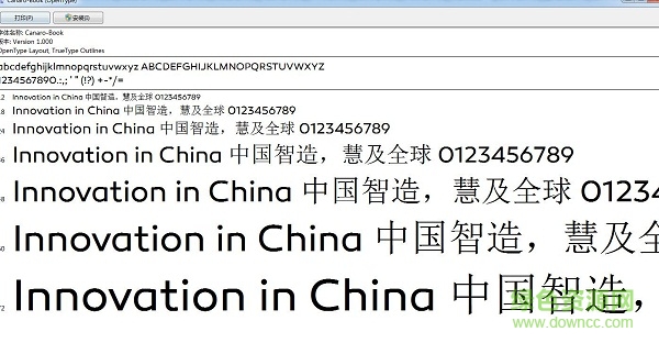 canaro light字體  0