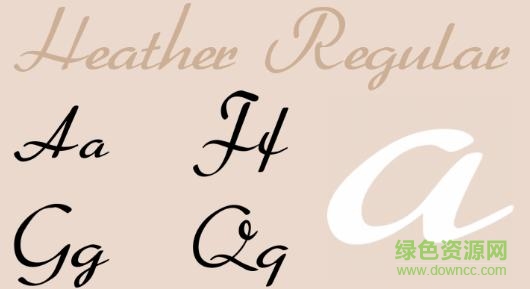  heather英文字體
