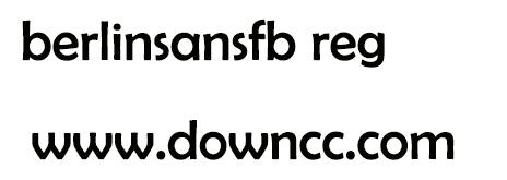 berlinsansfb字體