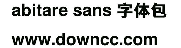 abitare sans字体 abitaresans打包