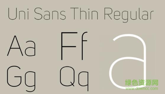 uni sans thin  0