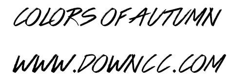 colors of autumn字體