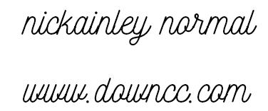 nickainley字體 nickainley normal字體