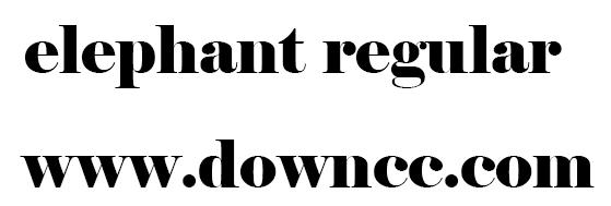 elephant regular字體 elephant字體