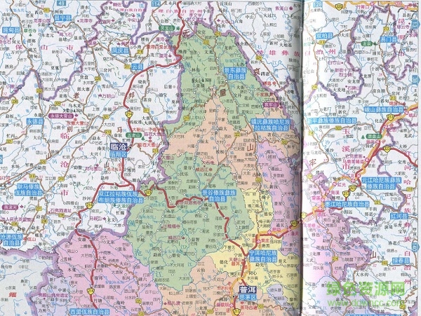 普洱地圖高清版大圖