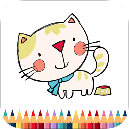 兒童動物填色畫畫