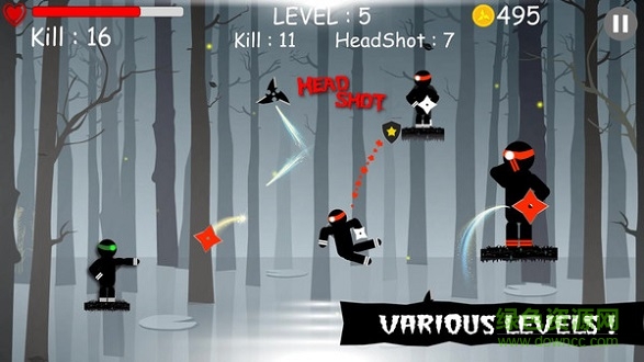 火柴人忍者飛鏢 v1.001 安卓版 0