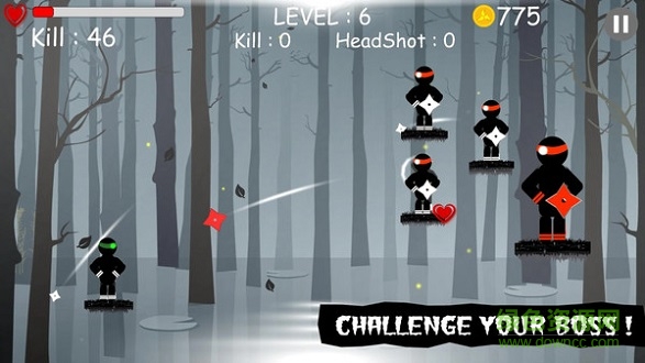 火柴人忍者飛鏢 v1.001 安卓版 2