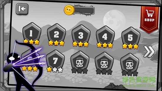 火柴人射箭無限金幣版(Mr. Archer) v1.1.6 安卓內(nèi)購版 1