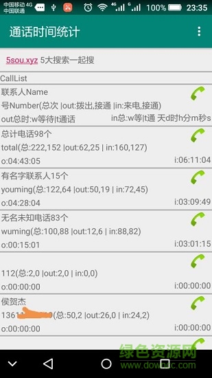 通話時(shí)間統(tǒng)計(jì) 通話時(shí)間統(tǒng)計(jì)下載