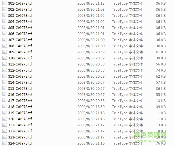 670款英文字體打包  0