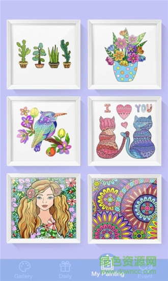 數(shù)字填色本游戲