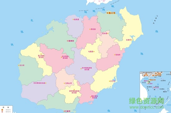 海南地圖全圖高清版放大