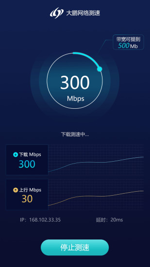 大鵬網(wǎng)絡(luò)測(cè)速 v1.3.3 安卓版 0
