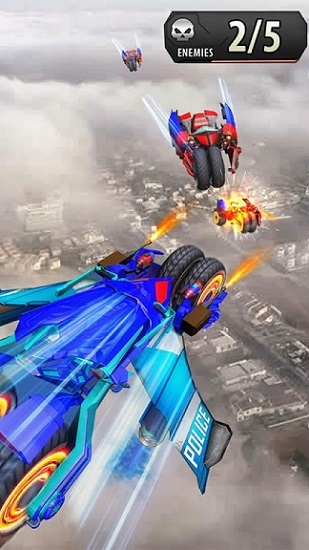 會(huì)飛的警車機(jī)器人最新手游下載