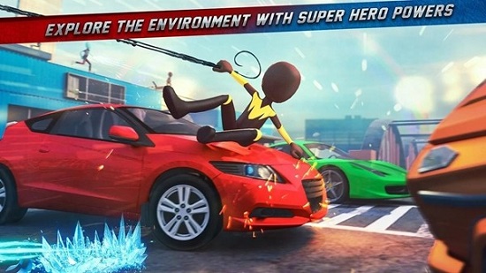 火柴冰英雄正版(Stickman Ice Hero Crime City - Rope Hero) v1.0 安卓版 0