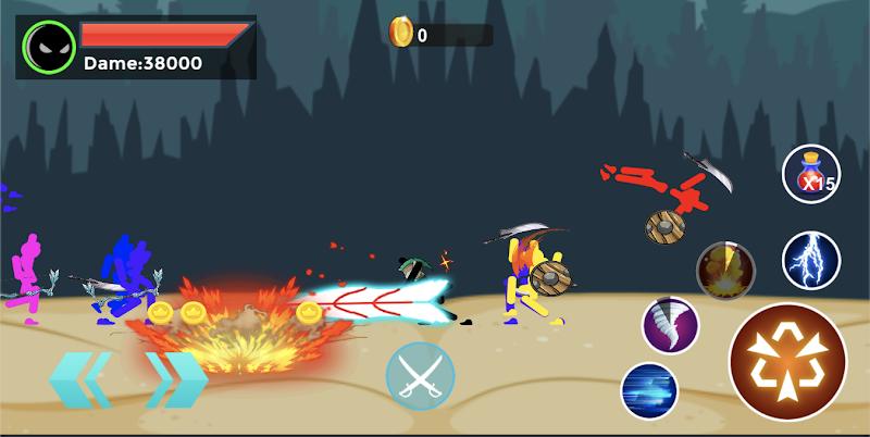 火柴人格斗生存?zhèn)髌媸钟蜗螺d