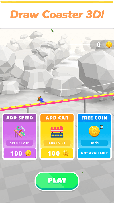 畫過山車軌道小游戲(Draw Coaster 3D) v1.3 安卓版 3
