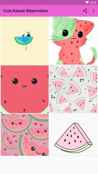 西瓜壁紙小清新高清卡通圖片0