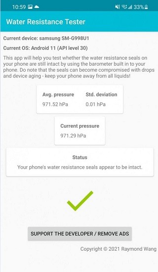 water resistance tester app(手機防水軟件測試) v1.2.1 安卓中文版 2