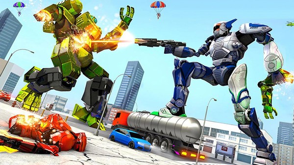 機(jī)器人變形挖掘機(jī)手游