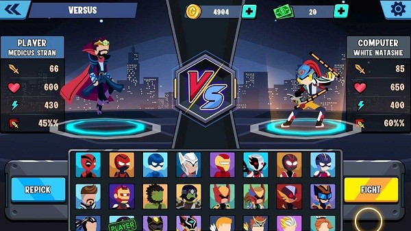 火柴人全明星亂斗漢化版(Stickman Heroes) v0.0.9 安卓版 0