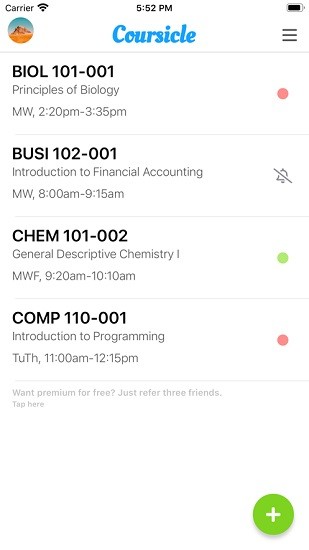 coursicle app(搶課軟件)1