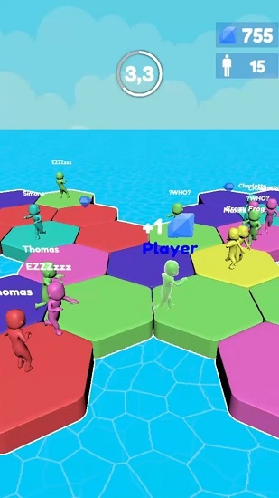 彩色人六邊形淘汰賽中文版 v0.1 安卓版 1