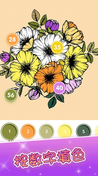 花花數(shù)字填色最新版