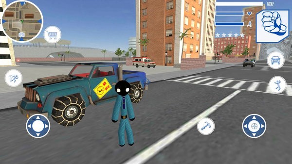 火柴人城市繩索英雄模擬器手機(jī)游戲